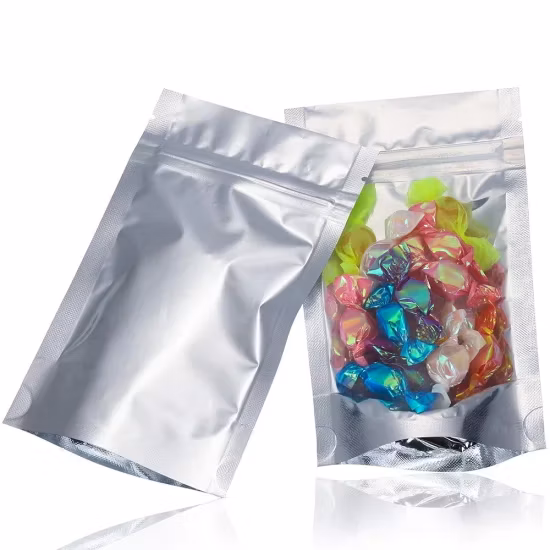 Customized & in Stock Packaging Resealable Stand up Pouch, Plastic Zip Lock Mylar Bags, Custom Shape Mylar Bag with Window