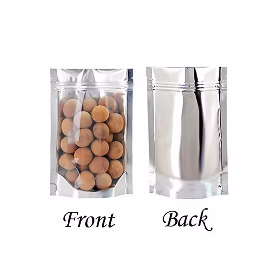 Customized & in Stock Packaging Resealable Stand up Pouch, Plastic Zip Lock Mylar Bags, Custom Shape Mylar Bag with Window