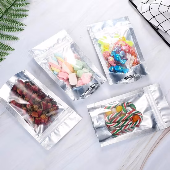 Customized & in Stock Packaging Resealable Stand up Pouch, Plastic Zip Lock Mylar Bags, Custom Shape Mylar Bag with Window