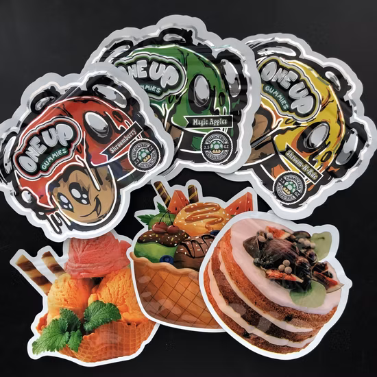 주문을 받아서 만들어진 주머니 모양 Mylar 부대 냄새 증거 3.5 사탕은 Mylar 부대 커트 죽습니다