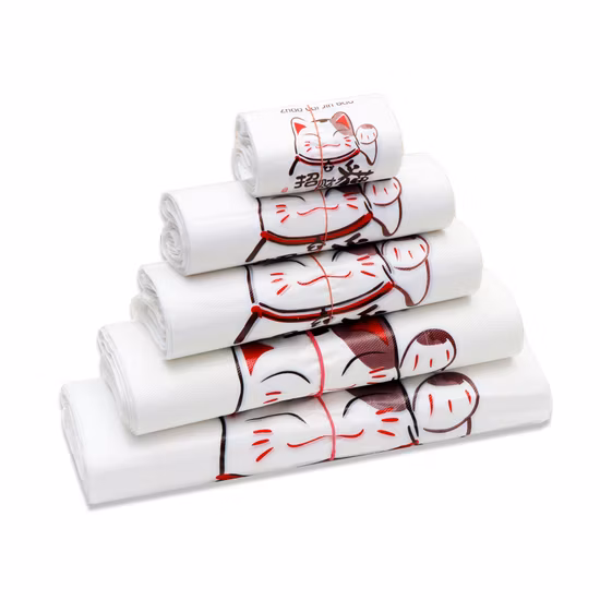 고품질의 저렴한 비닐봉지, 티셔츠 쇼핑백, 쓰레기 봉투, 지퍼백