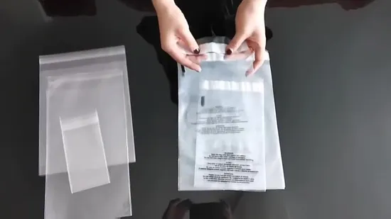 옷을 위한 관례에 의하여 인쇄되는 LDPE 비닐 봉투 PE 자동 접착 부대 PE 포장 부대