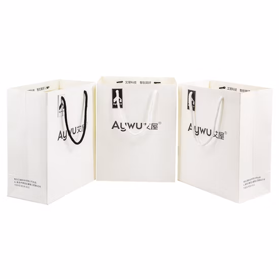 뜨거운 판매 생분해 성 종이 의류 포장 가방 도매