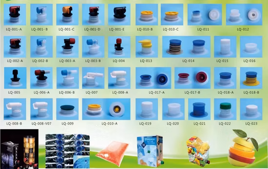 탭 밸브, 1L, 2L, 3L, 5L, 10L, 20L, 22L, 25L, 50L, 220 l가 있는 액체용 상자에 고품질 레드 와인/기름/물/주스 세제 알루미늄 호일 밸브 백