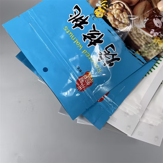 투명한 창과 지퍼가 있는 공장 특정 고품질 그라비아 건조 과일 비닐 봉투