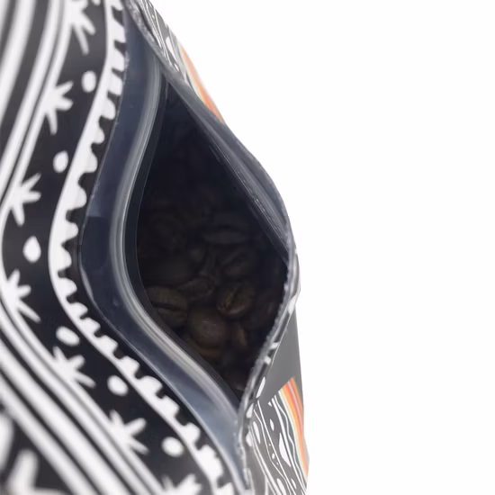 밸브가 있는 250g, 500g, 1kg 적층 플라스틱 지퍼락 평평한 바닥 커피백